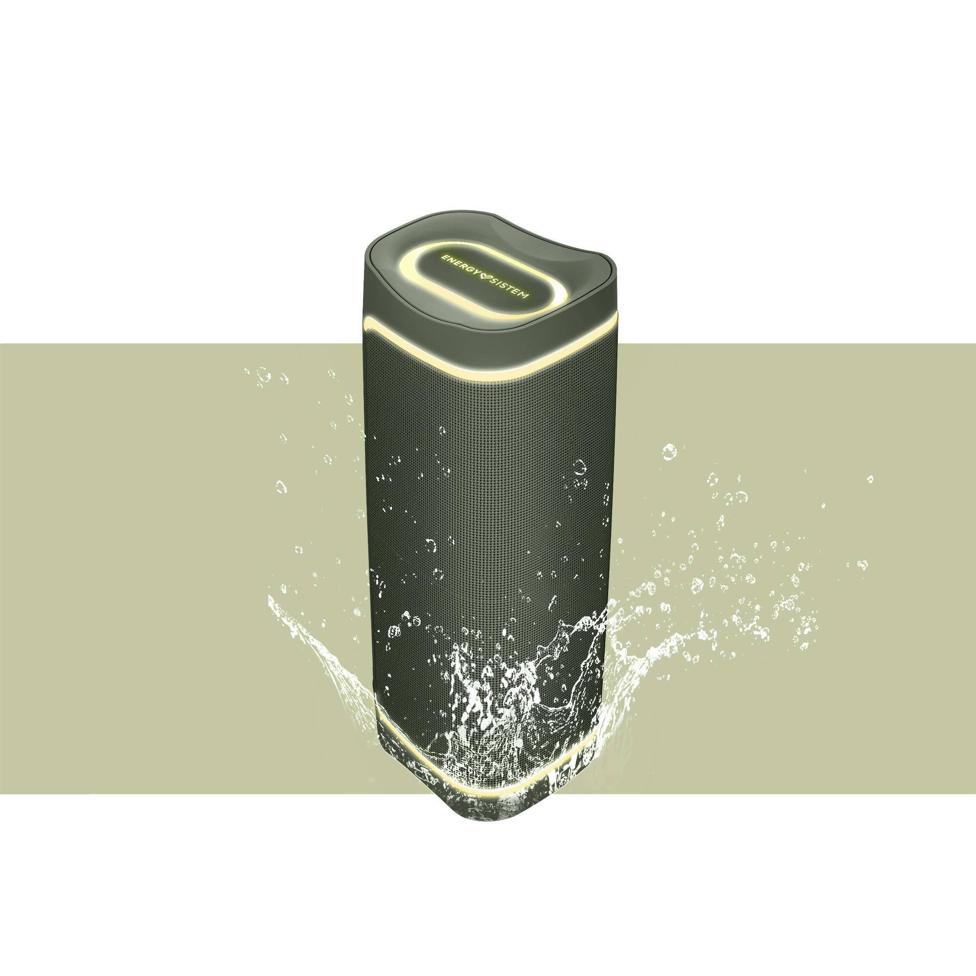 Energy Sistem Yume Eco głośnik Bluetooth (100% z recyklingu, tworzywo sztuczne, wodoszczelny IPX6, TWS, MP3, Micro SD), zielony
