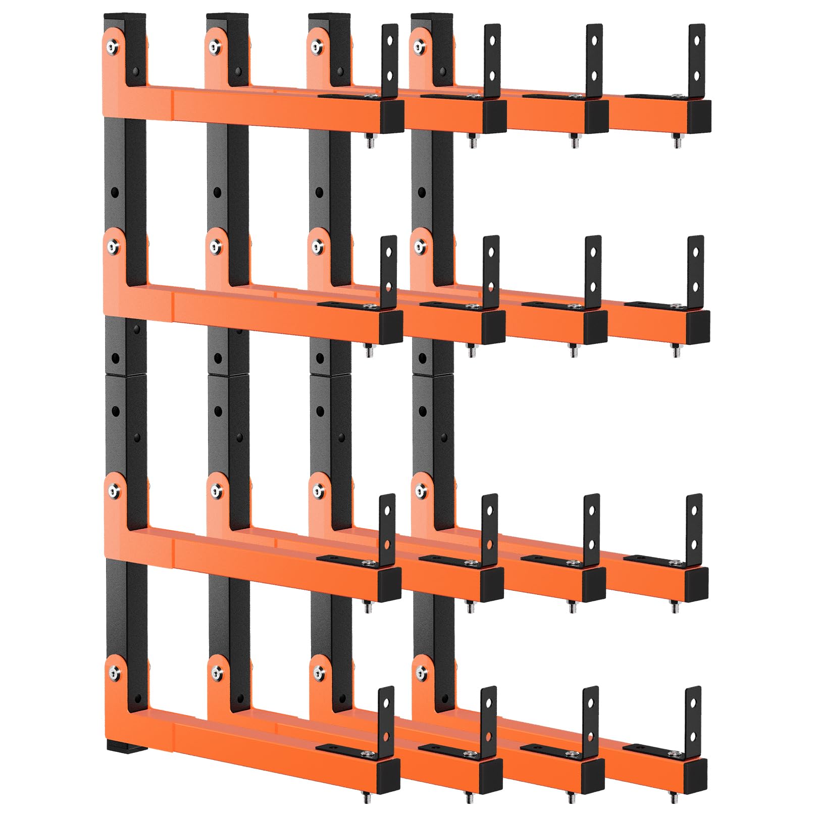 Photo 1 of Fanmoss 32" Lumber Storage Rack, Upgrade Folding Lumber Rack Wall Mount, Heavy Duty Adjustable Metal 8 Level Wood Storage Rack for Garage Storage Organization, 4 Packs