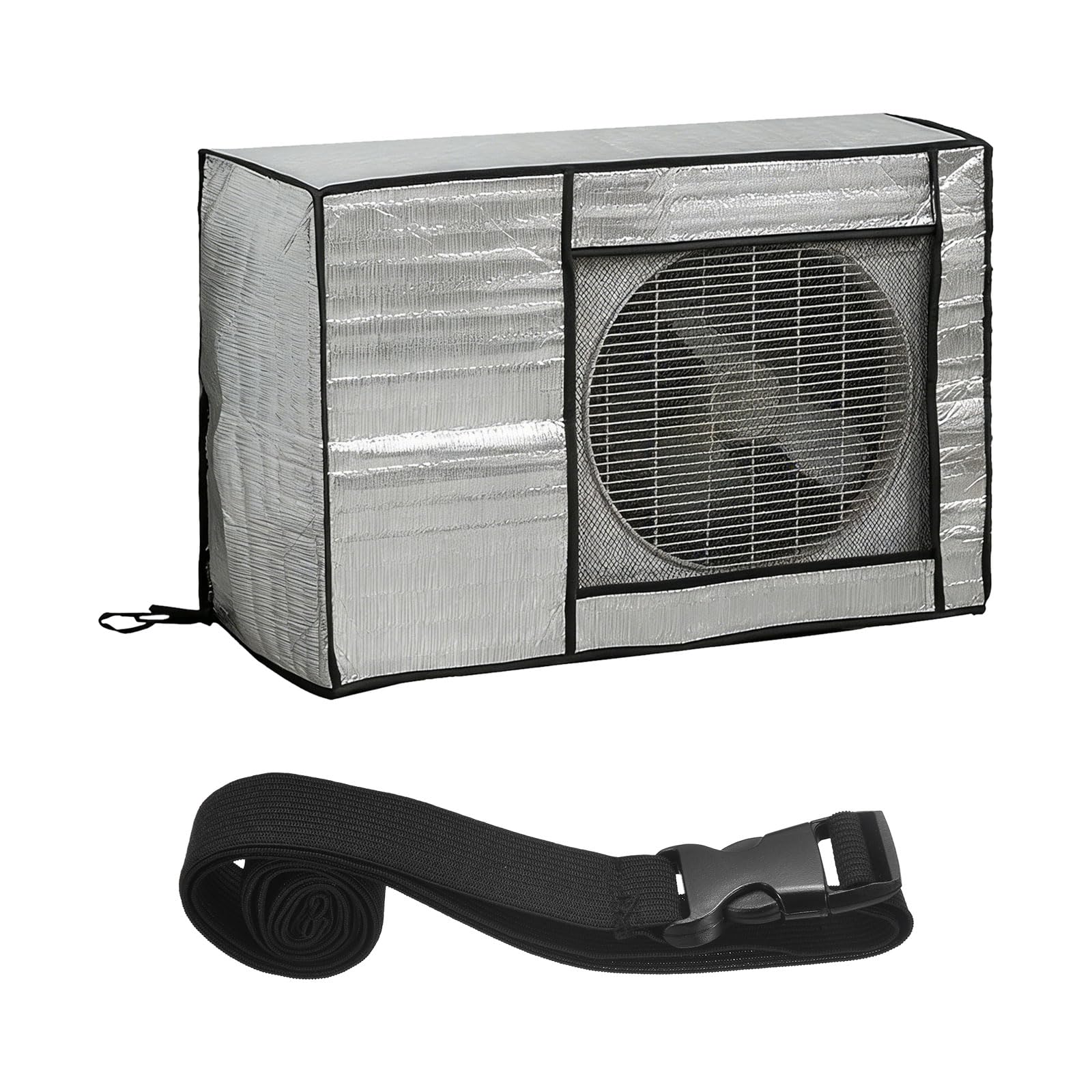 PATIKIL 75x26x57cm Air Conditioner Cover, Coated Polyester Full Coverage Waterproof Dustproof Outdoor AC Outside Unit Cover Condenser Protector for Outdoor AC Unit, Silver