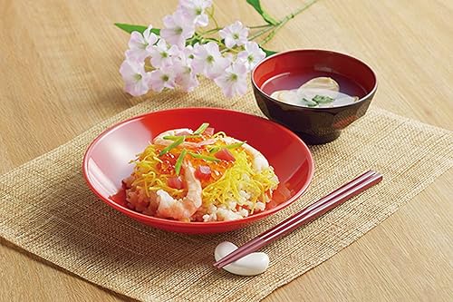 Miniatura 2 de Nagao SP-115R Unbreakable Tableware, Round Plate, Red, Deep Plate, 7.9 inches (20 cm), Made in Japan
