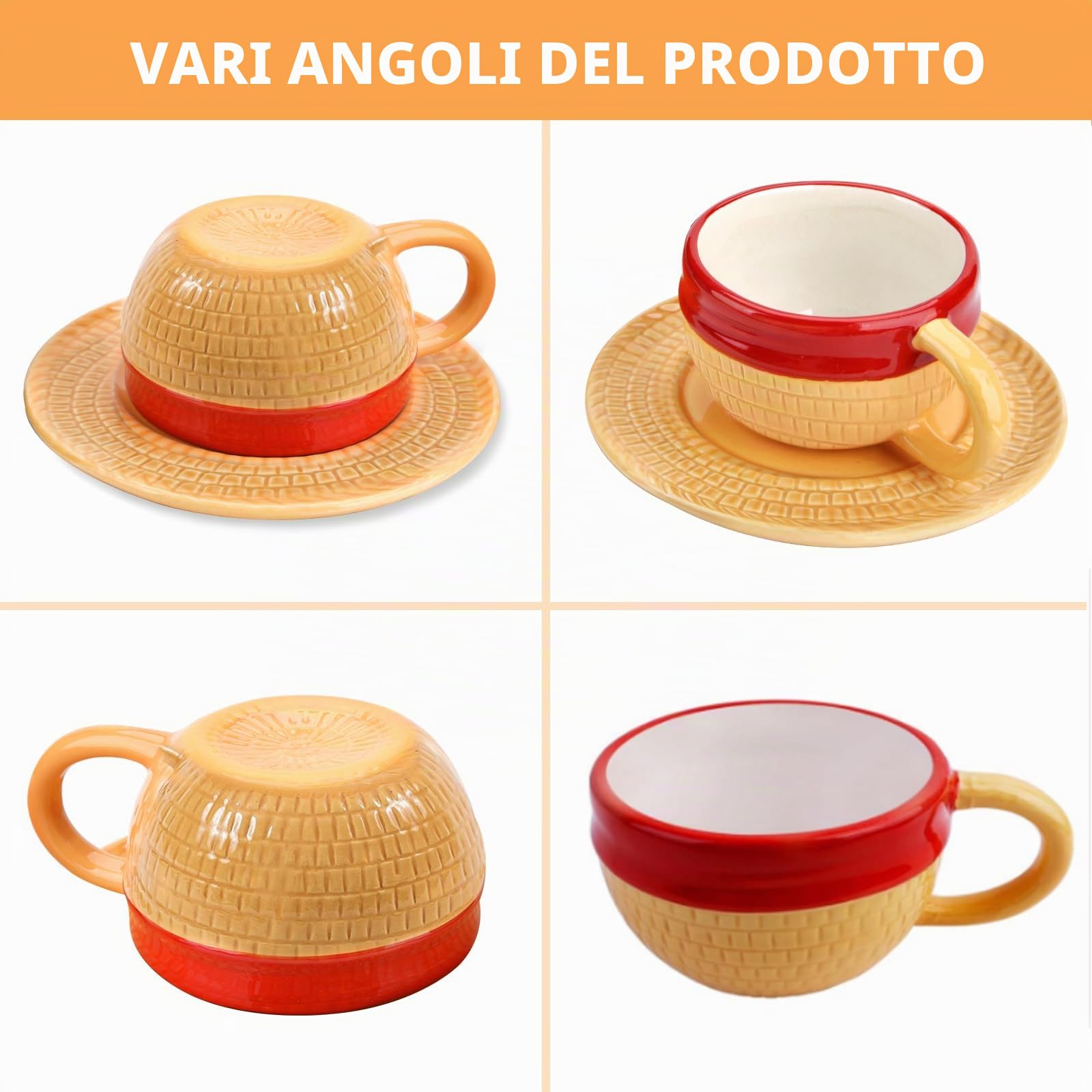 Luffy's Hat Tazza Ceramica 250 ml Anime Merch Regalo