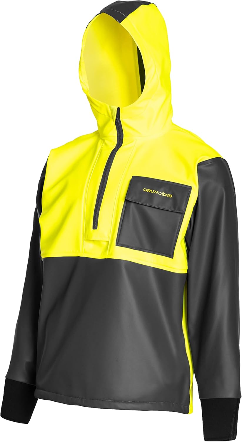 Grundéns Neptune Thermo Anorak Jacket | Durable Waterproof Protection Jacket with Warm Fleece Backer for Fishing Rain Gear Grundéns Neptune Thermo Anorak Jacket | Durable Waterproof Protection Jacket with Warm Fleece Backer for Fishing Rain Gear