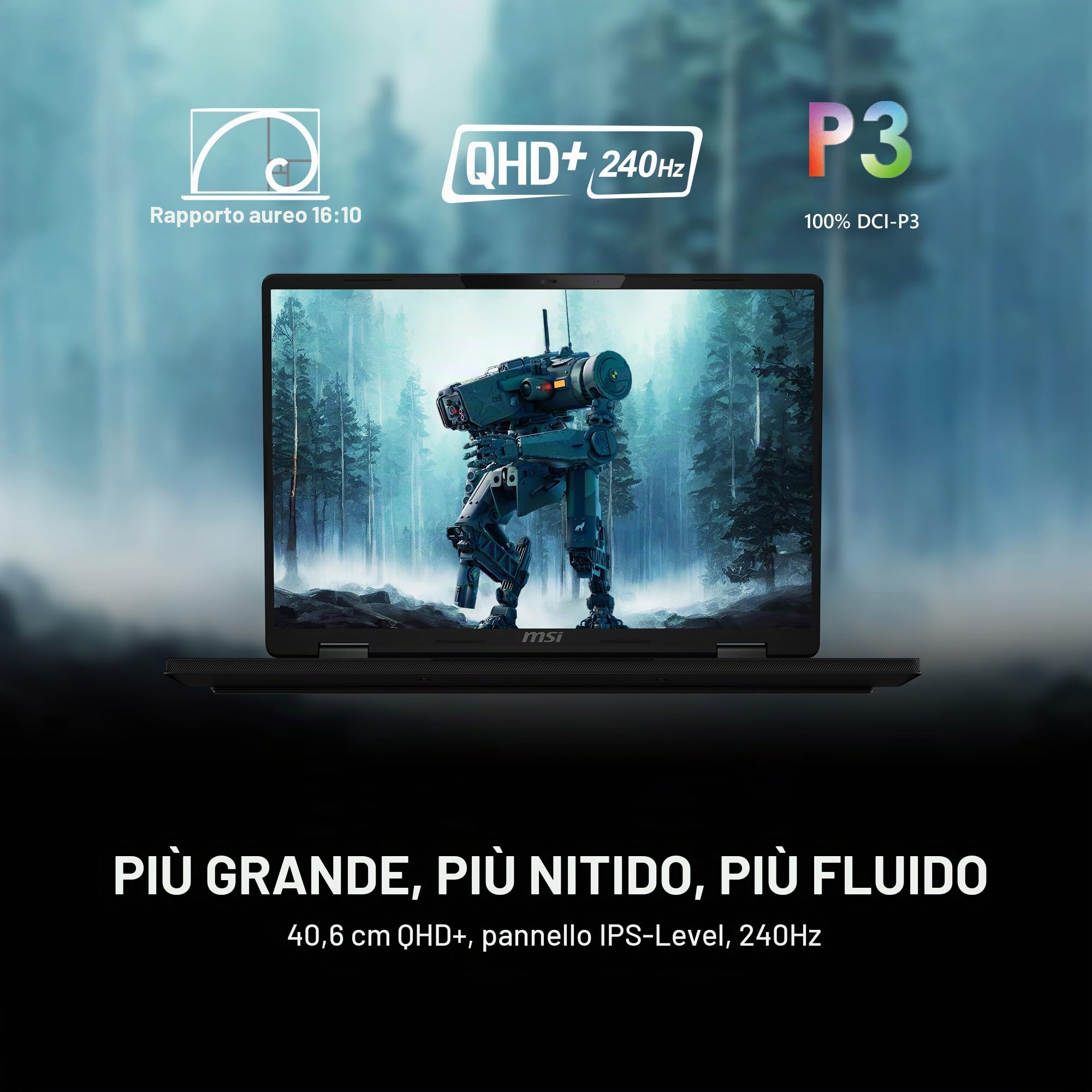 msi Crosshair A16 HX 16" QHD+ 240Hz Gaming Laptop - AMD Ryzen 9 8940HX, NVIDIA GeForce RTX 5060, 16GB DDR5, SSD NVMe 1TB, Wi-Fi 6E, USB-C, Windows 11 D8WFKG-090US