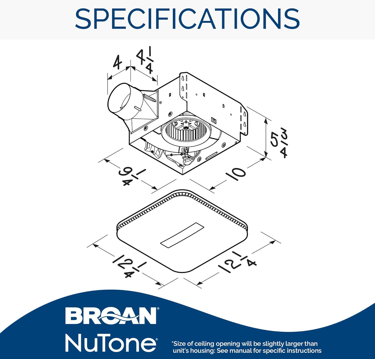 Best Cyber Deals 🔥 Broan-NuTone AR110LKVV SurfaceShield Vital Vio Powered Exhaust Vent LED White Light & Violet Light, 110 CFM Flash Sale Broan-NuTone AR110LKVV SurfaceShield Vital Vio Powered Exhaust Vent LED White Light & Violet Light, 110 CFM