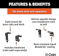 Vista 2 de CURT 16470 Soportes de instalación de 5ª rueda, se adapta a Nissan Titan seleccionados