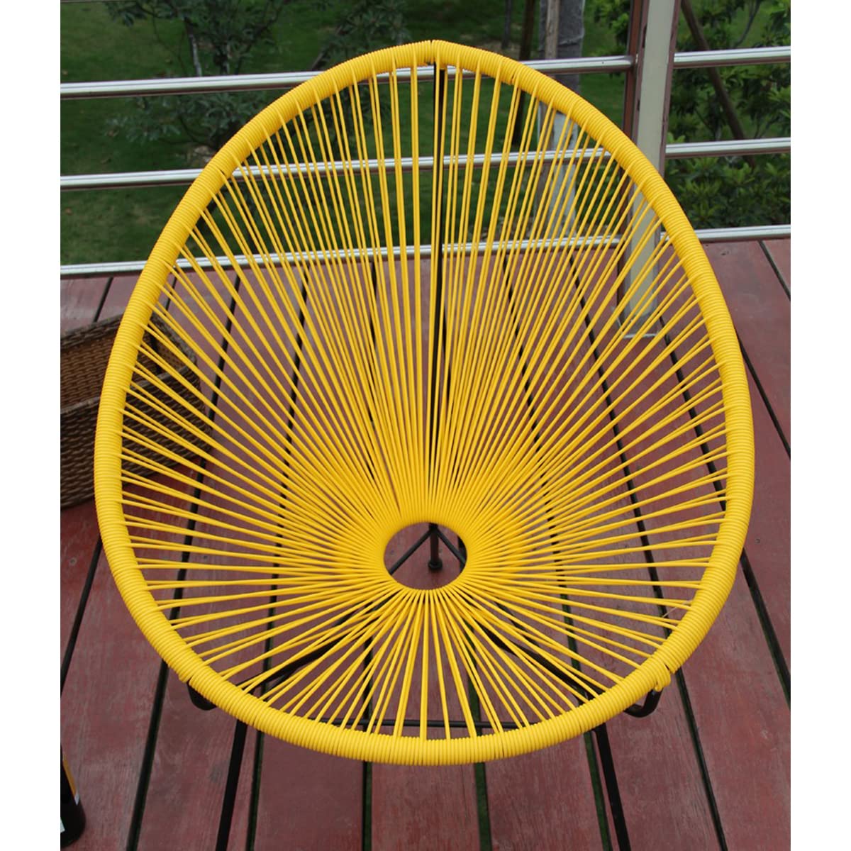 homeemoh 60m Synthetic Rattan Weaving Material 3mm Solid Round PE Rattan Plastic Wicker for Furniture Repair, DIY Art & Craft Chair Weaving,Lemon Yellow