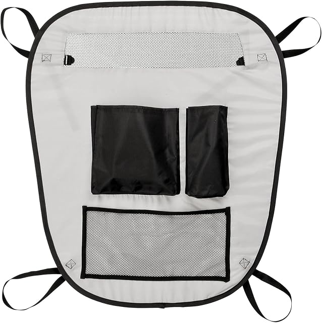Avilia Red divisoria de Coche para Perros - Barrera para Perros con 3 Bolsillos, de poliéster, 60 x 70 cm
