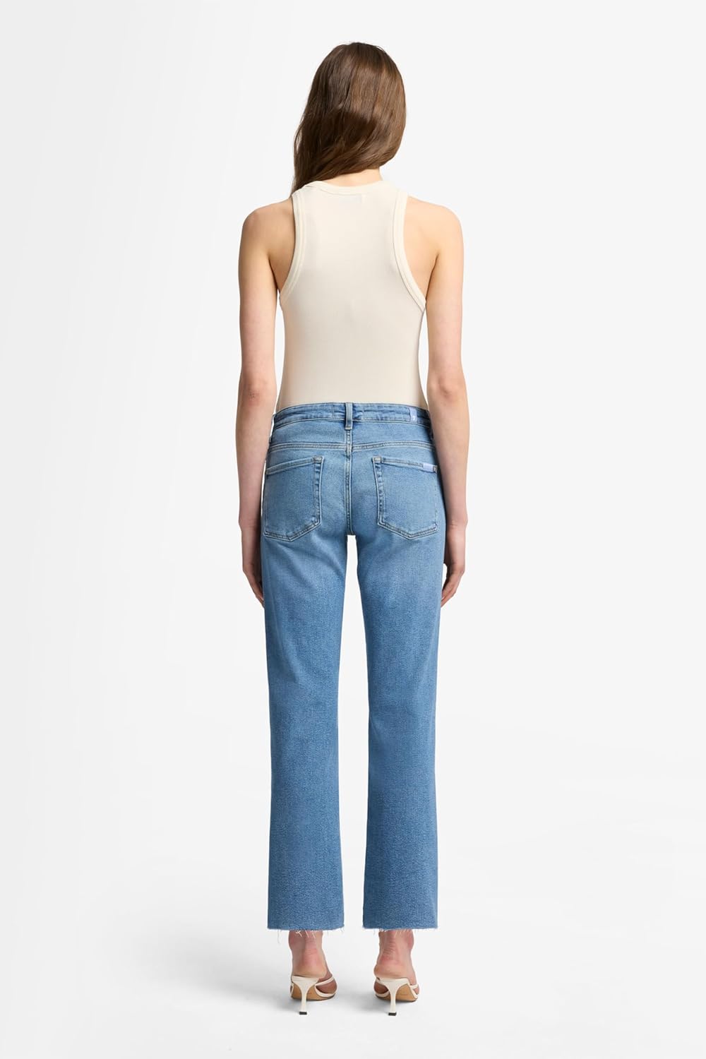 7 for All Mankind Women's Luxe Vintage Calie Straight Leg Ankle Jeans