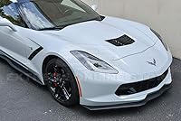 Vista 3 de Extreme Online Store Reemplazo para Chevrolet Corvette C7 2014-2019 Z06 Z07 etapa 2 estilo parachoques delantero inferior divisor de labios