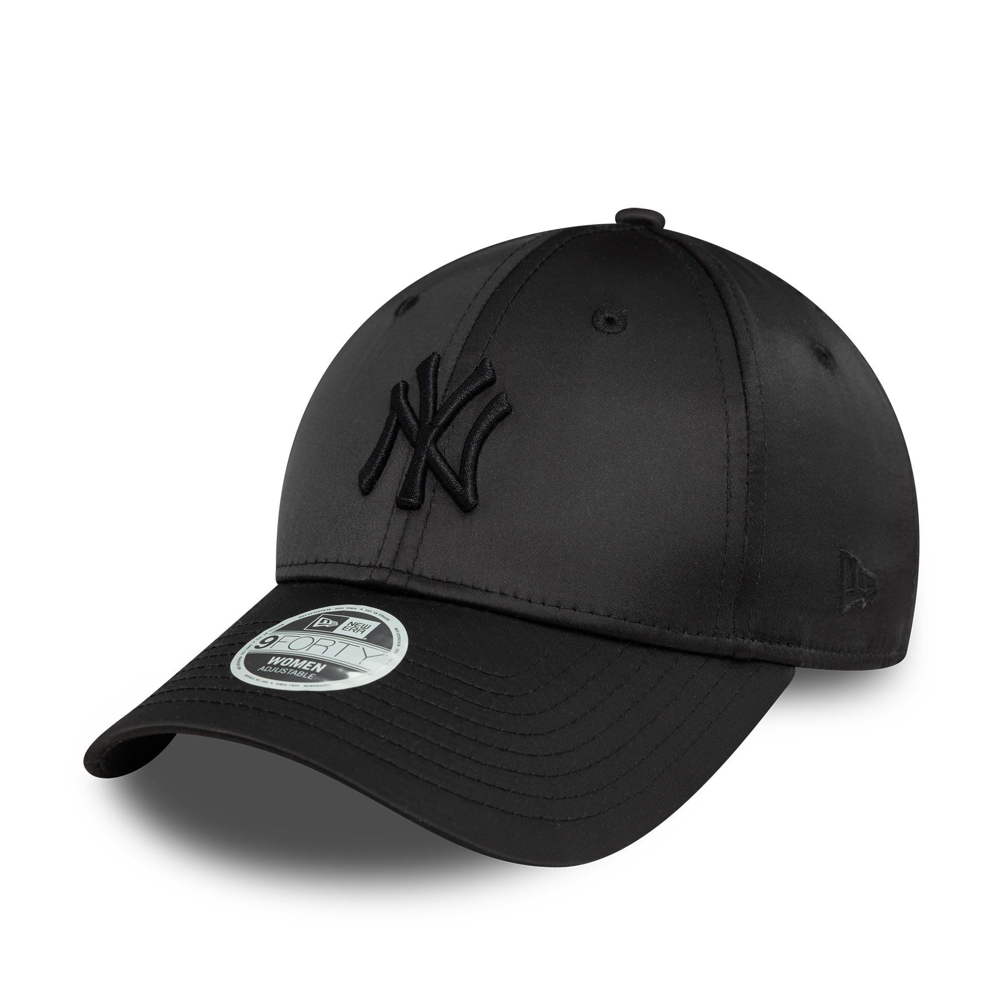 New Era MLB Headwear New York Yankees Cap hat Girl Woman Satin Summer Tonal Club Logo Black — image 1