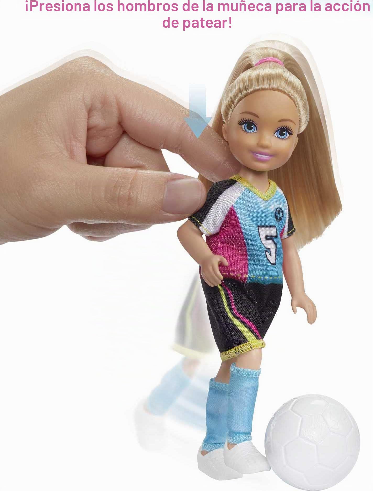 Barbie y sus Hermanas fubolistas muñecas con Accesorios, Regalo para niñas y niños 3-9 años (Mattel GHK37)