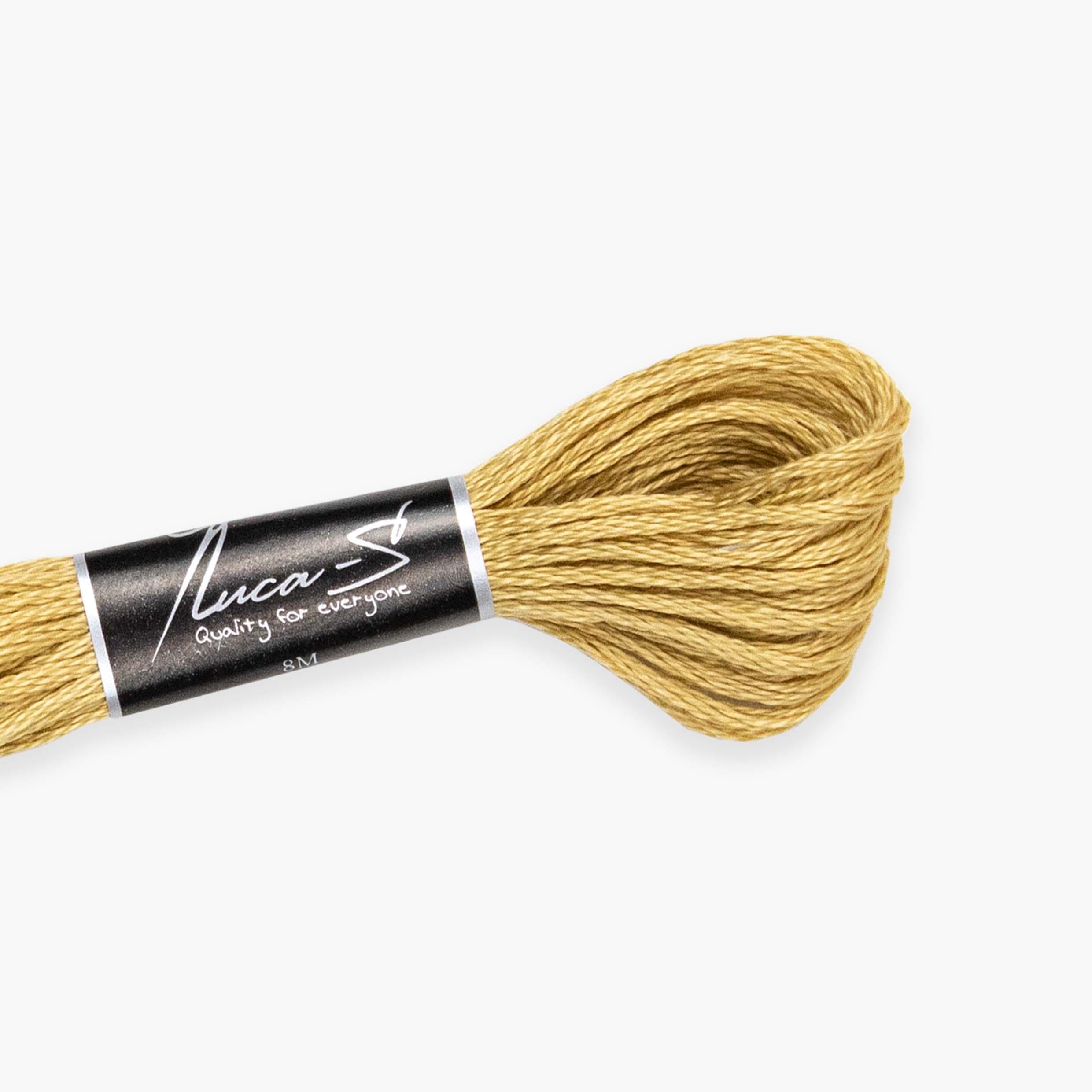 Premium Embroidery Thread Luca-S, 100% Giza Cotton, Oeko TEX Certified Stranded Cotton - 331 / DMC 422 / Anchor 943