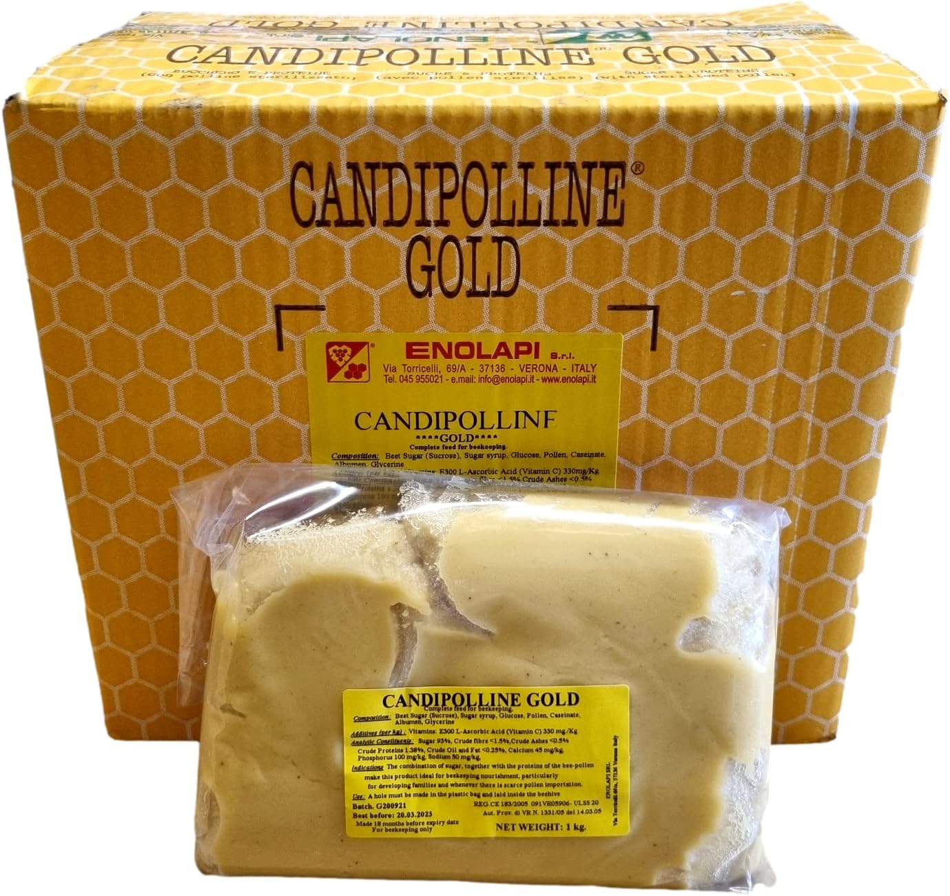 Beekeeping Supplies UK Candipolline Gold 1 x 1kg Pack of Candipolline A total of 1kg