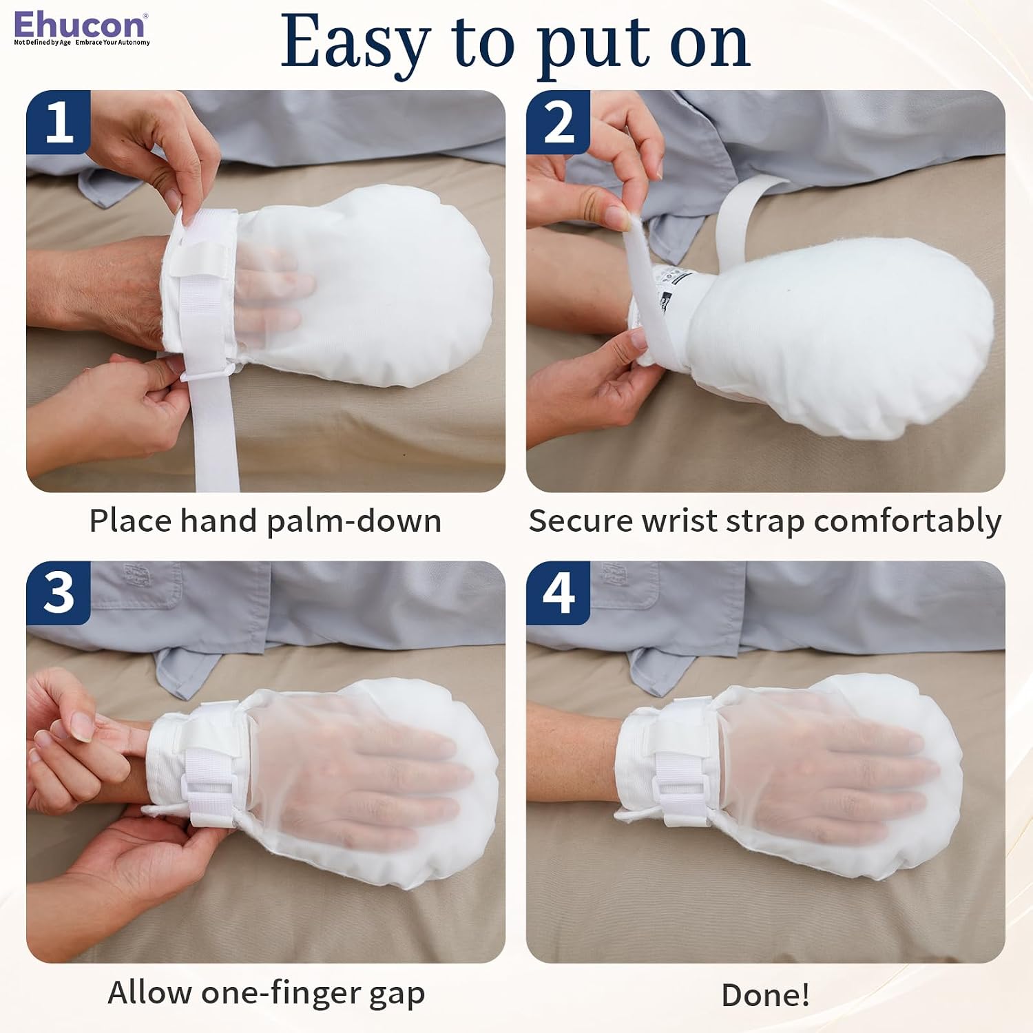 Adult Protective Hand Mitts with Breathable Mesh Window - Soft Comfort for Dementia, Elderly Care, Anti-Scratching & Tube Pulling Prevention - Disposable, Single Patient Use (1 Pair) (Visual Care)