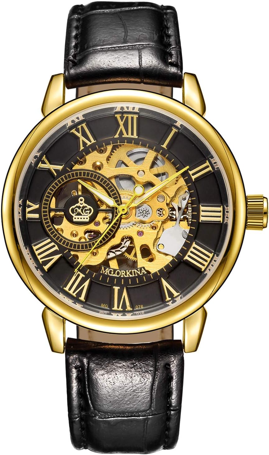 SweetblessWristwatch Men’s Royal Classic Roman Index Automatic-self-Wind Mechanical Watch