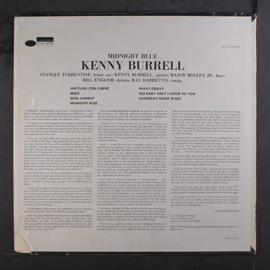 Midnight Blue (Vinyl): Burrell, Kenny: Amazon.ca: Music