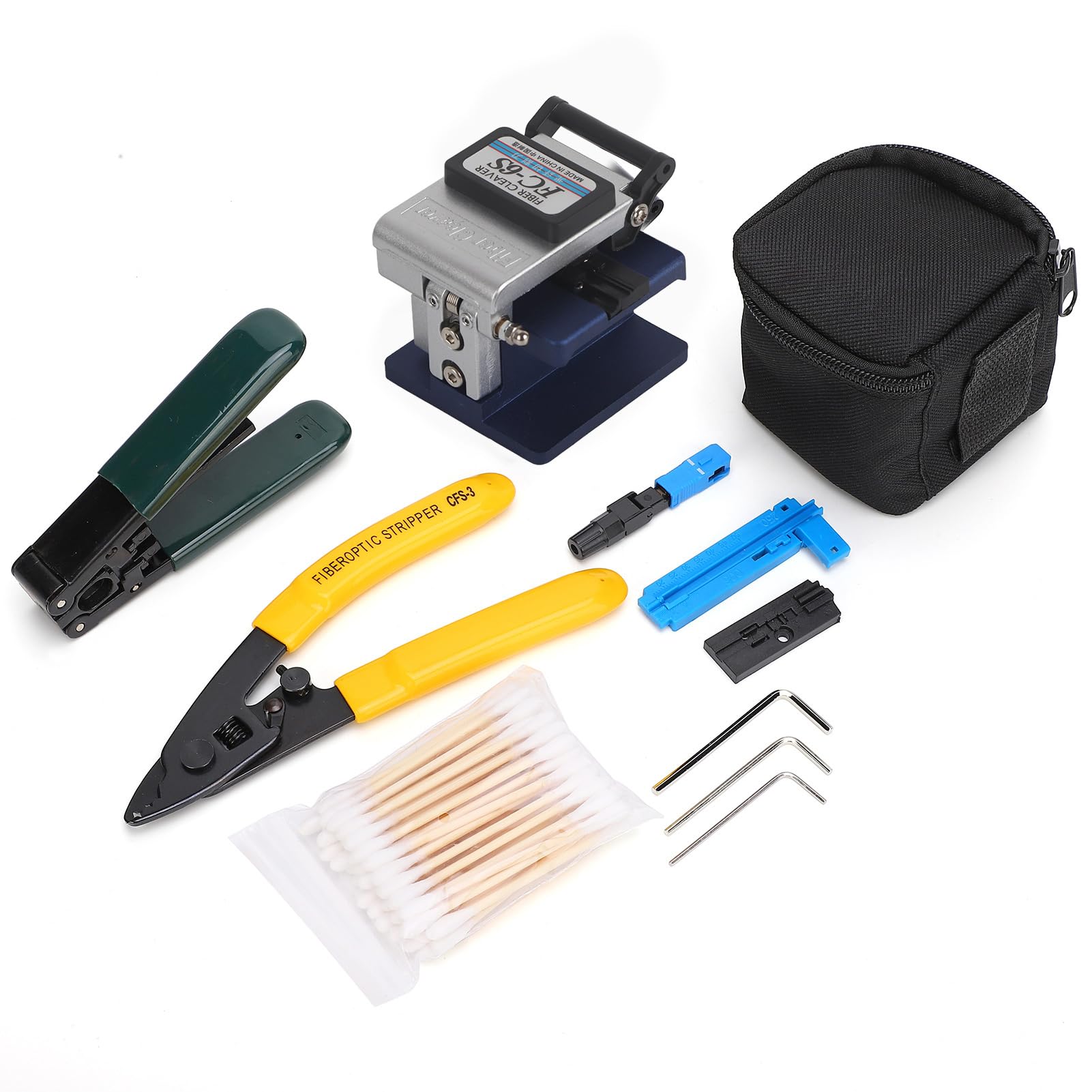 Outil de dénudage de fibre optique Ftth, coupe-câble ergonomique de précision, kit de réparation de câble à fibre optique avec couperet Fc-6s pour installation réseau