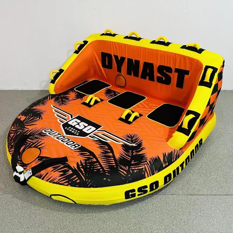 GSO Dynast 3 Person Inflatable Towable Tube for Boating