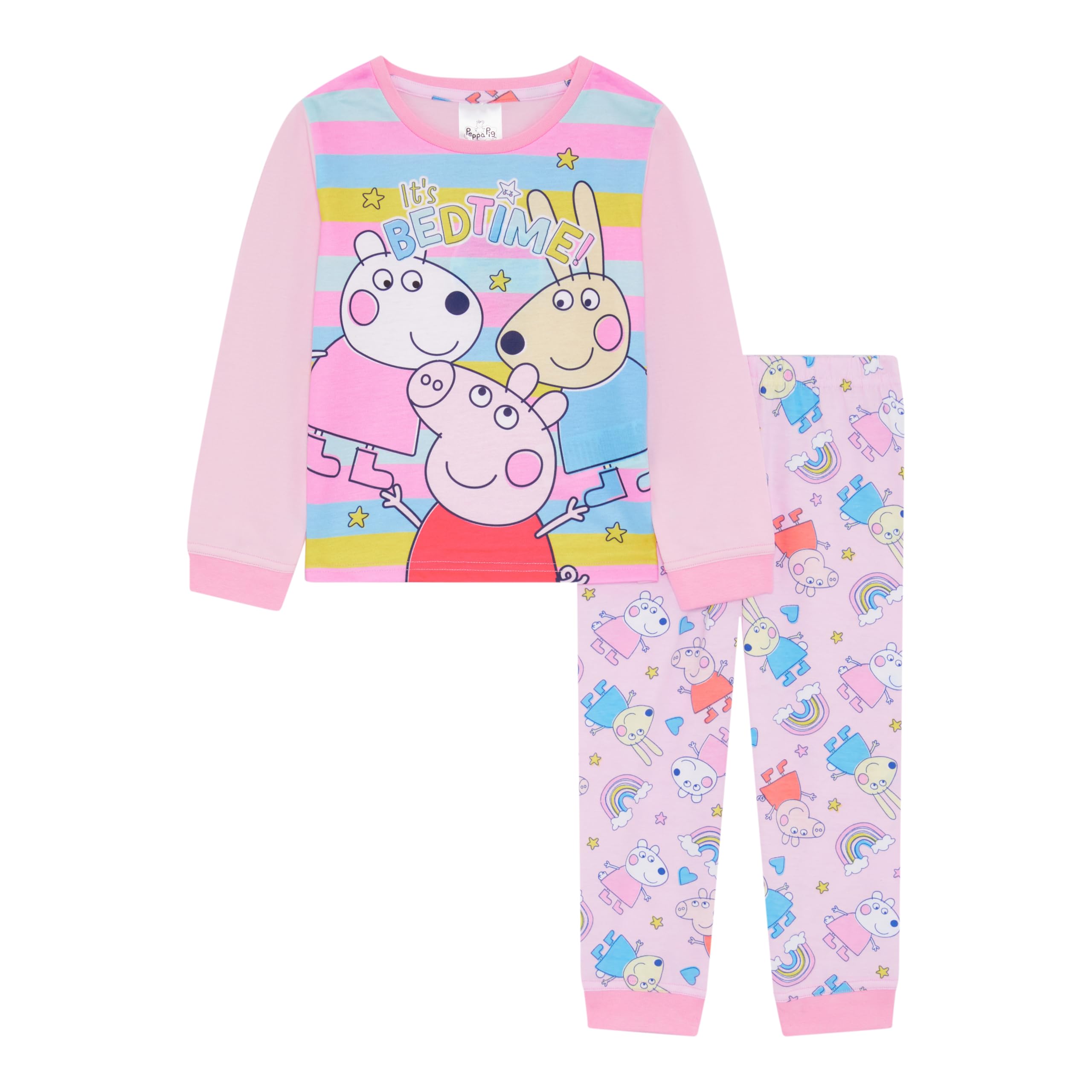 Peppa Pig Girls Bedtime Pyjamas Featuring, Suzy Sheep And Rebecca Rabbit. Age 3-4 Years