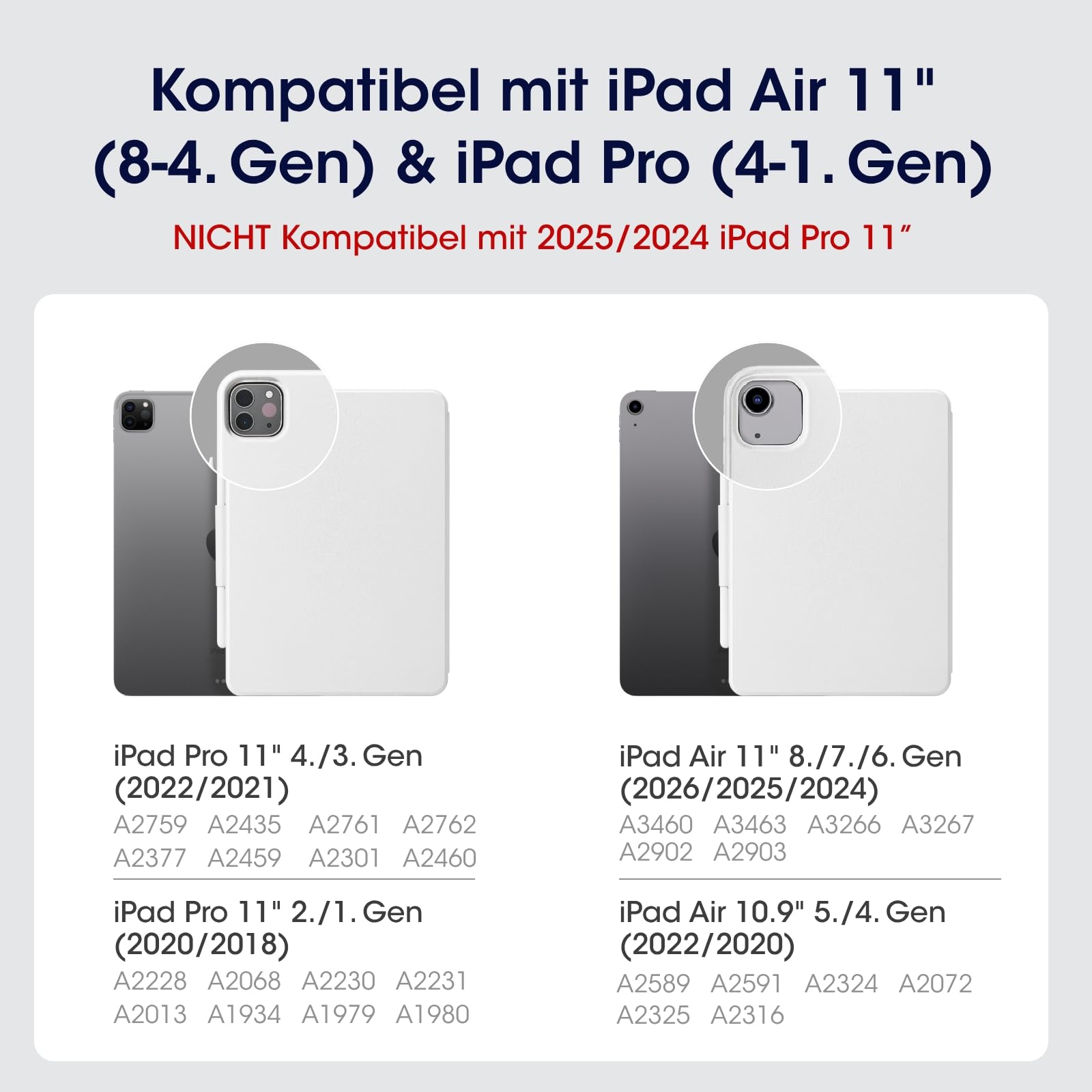 pitaka Hülle für iPad Air 11 M4/M3/M2 mit Stifthalter Folio 2 Schwarz | Hülle für iPad Air 11 2026–2024 & Pro 11 2022-2018 mit Stifthalter aus PU Leder Magnetständer ideal für Studium & Zeichnen