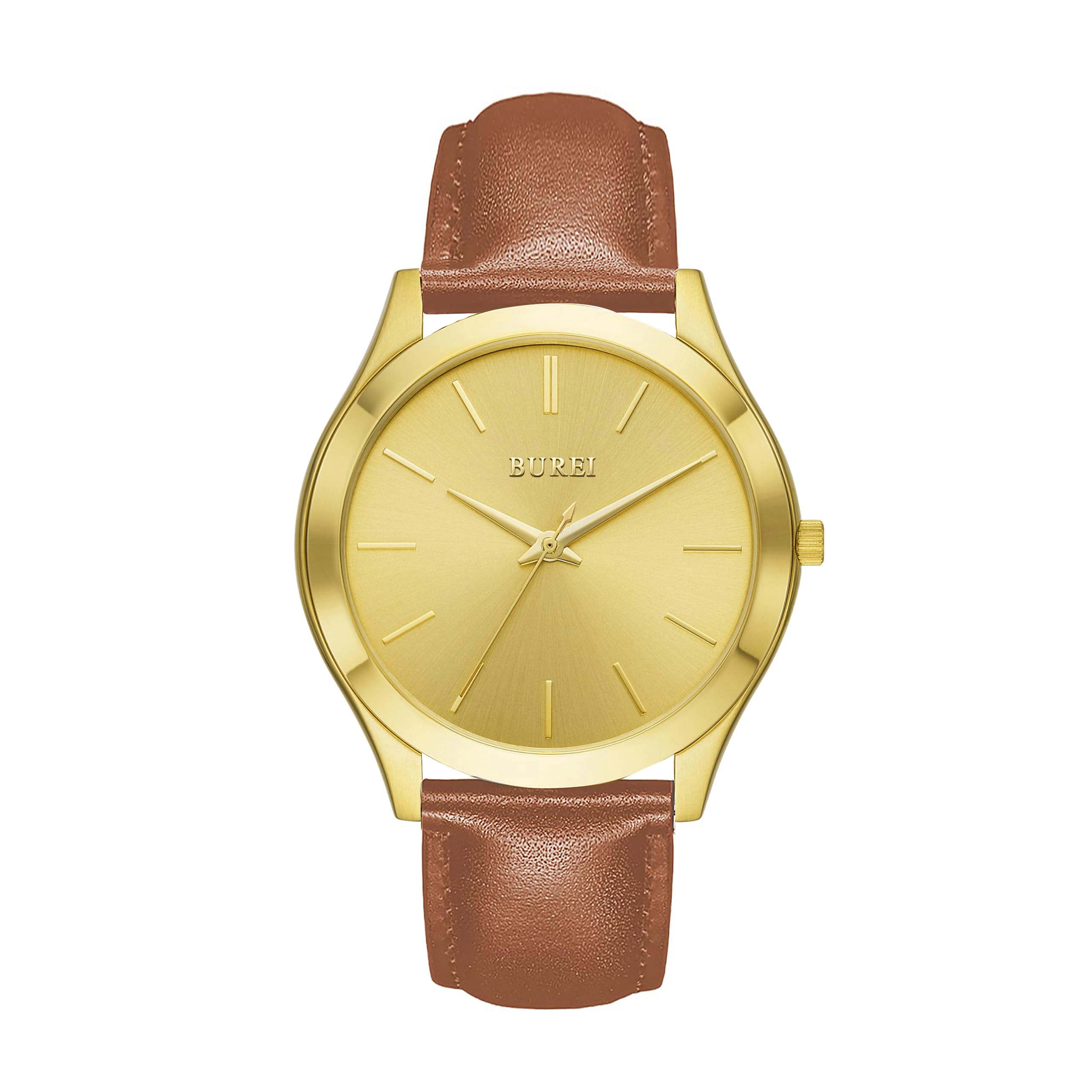 BUREI Men Watches Fashion Analog Stainless Steel Quartz Waterproof Watches,Gift for Men.