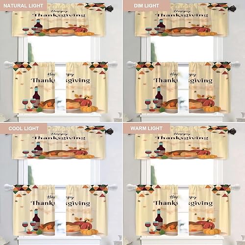 Vista 70 de Shrahala Ethnic Geometric Tribal Kitchen Valances Half Window Curtain, Native American Navajo Tribal Design Print Kitchen Valance for Window Ink