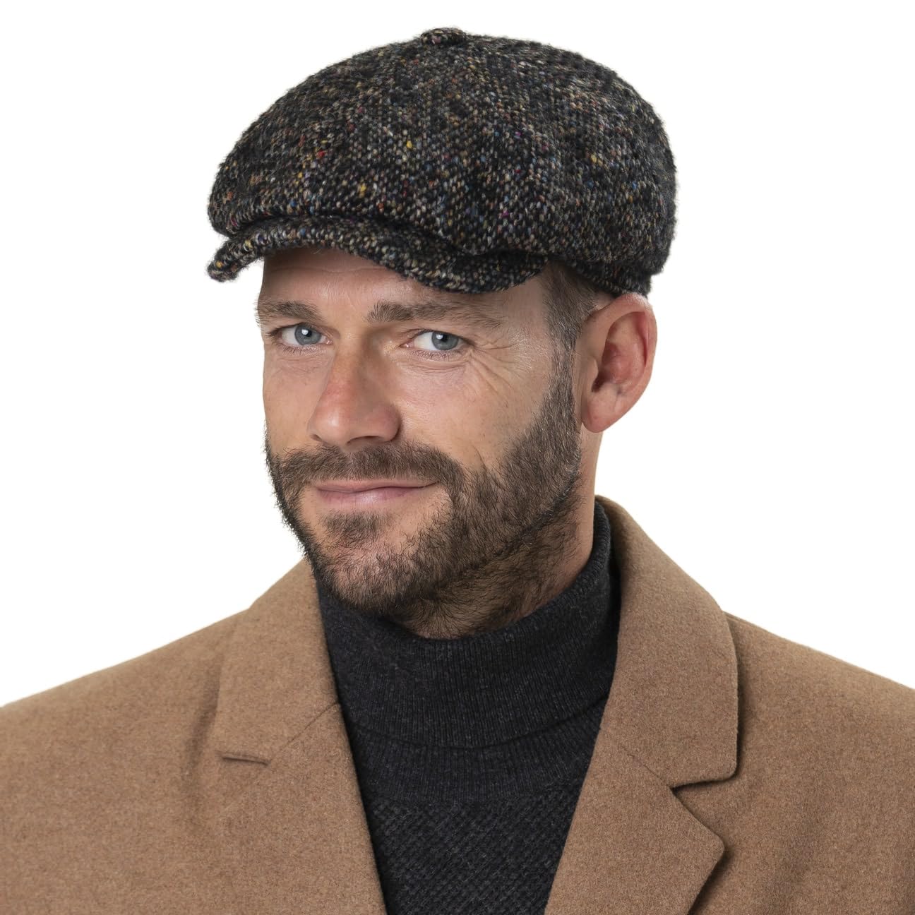 Stetson Hatteras Colour Dots Flat Cap Men Black 7