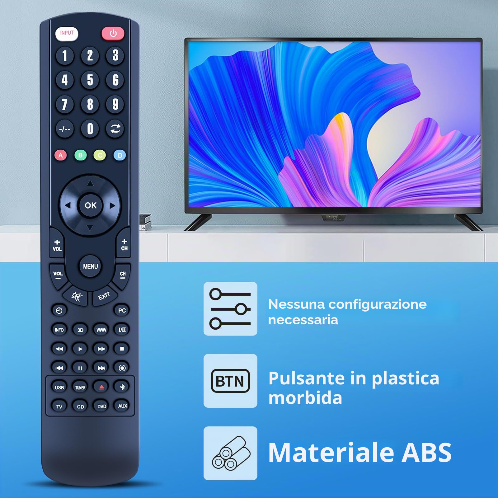 Telecomando universale di ricambio adatto per Bose Soundbar 700 Home Theater