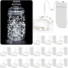 BROTOU 15 Pack 2M LED Fairy Lights 20 Mini LED Lights for Indoor Outdoor DIY Small Micro String Lights with Battery Waterproof for Christmas Bedroom Party (White