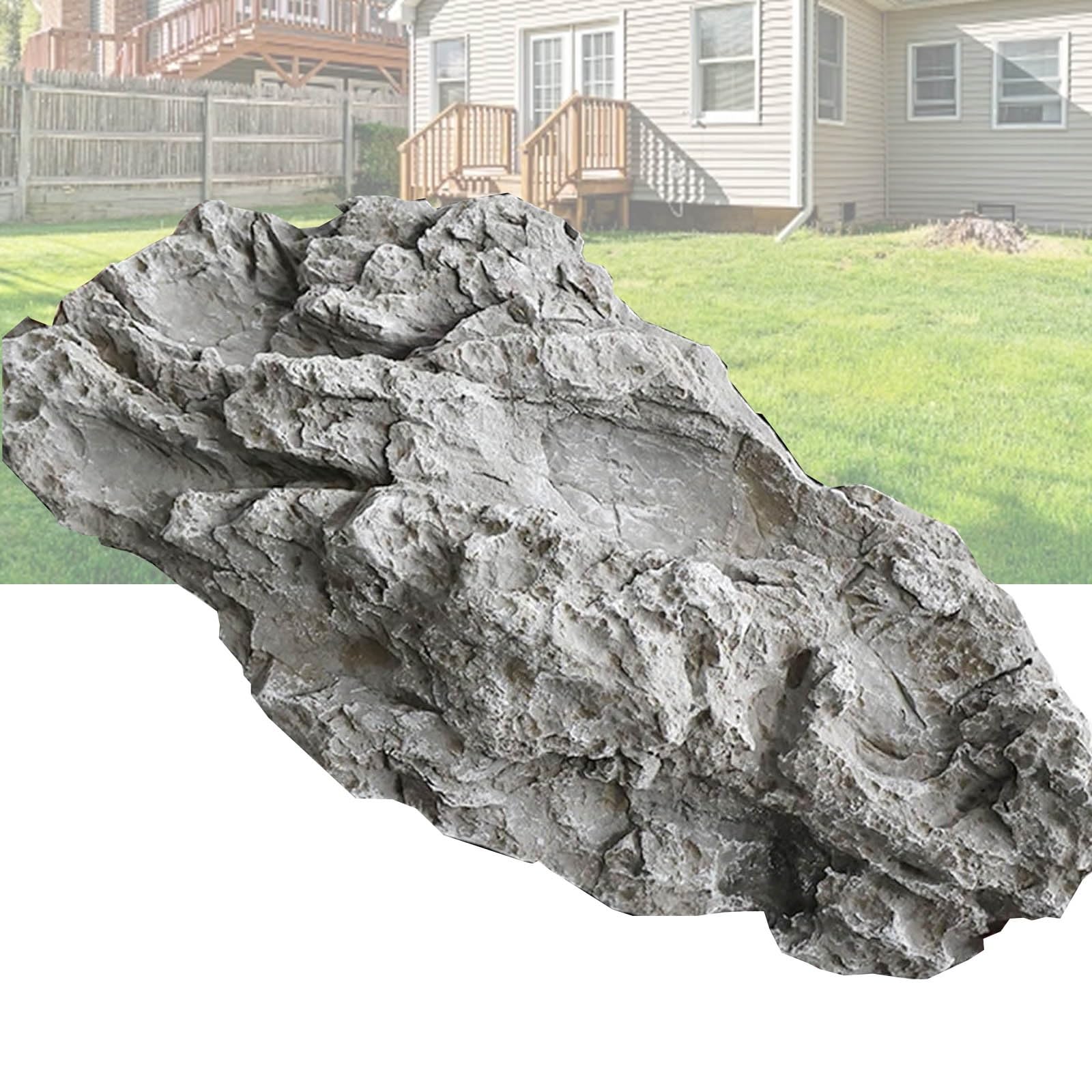 Bliajkswyr Artificial Landscape Enclosure Stone Faux Rock for Yard Decorative Realistic Natural Texture Septic Cover Artificial Stone Large Size Covers Well Pumps Sprinkler Valves & Yard Utilities(A)