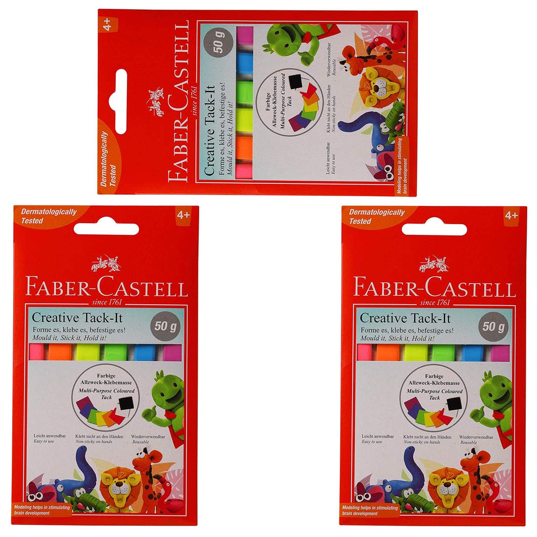 Faber-Castell Creative Tack-It - Multicolor (Pack of 3)