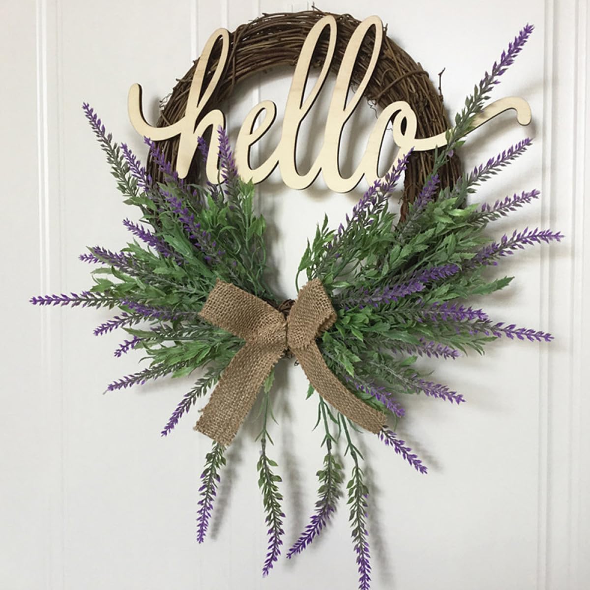 Baluue Künstliche Lavendelgirlande 35,5cm Violett Langlebige Dekogirlande für Haustür Wand und Hochzeit Wetterfest Haushaltssichere Wohnraumdekoration Zufällige Farbe