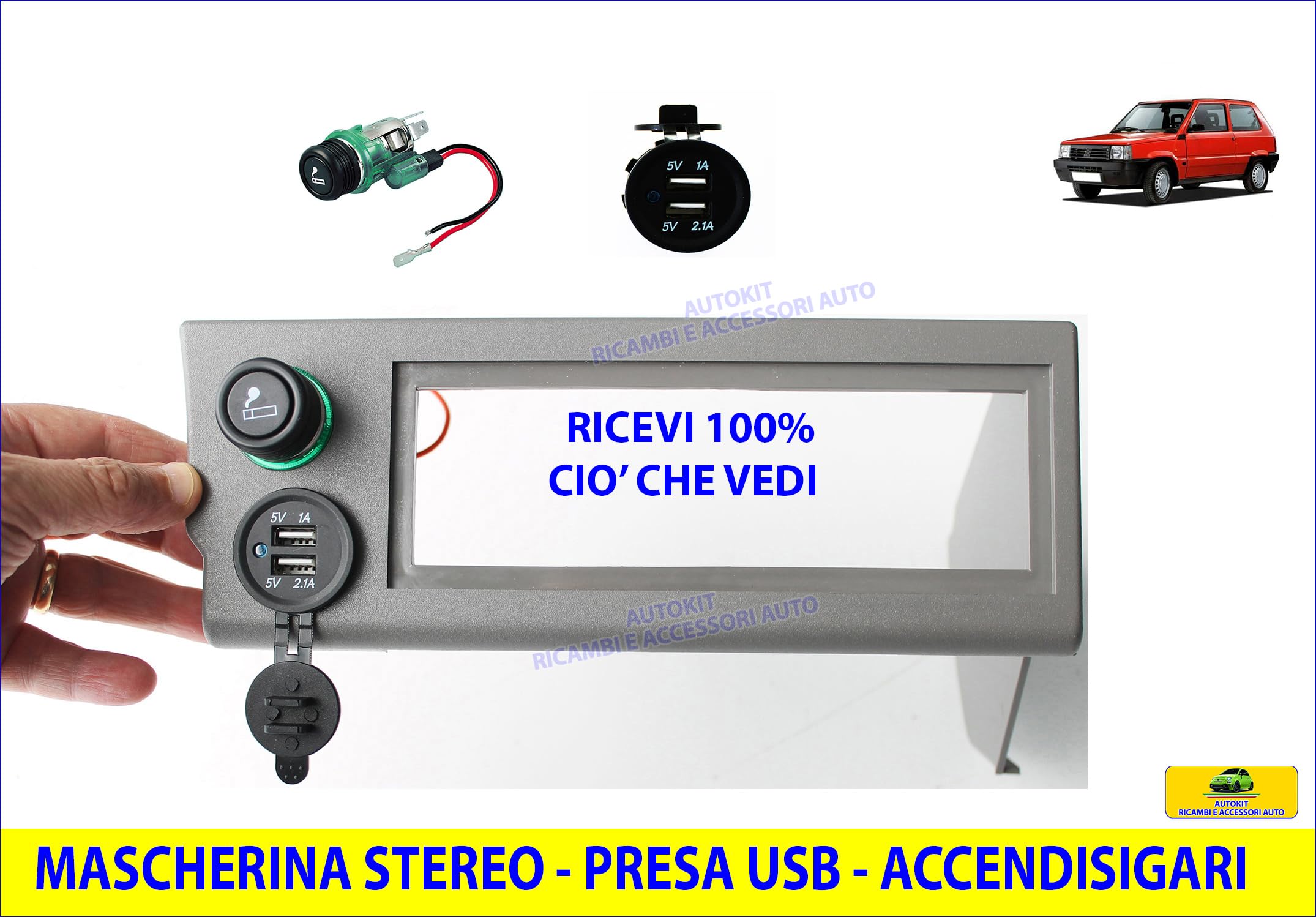 Phonocar 03261 Mascherina Autoradio 1 Din Smart Fortwo Grigio Adattatore Cornice Radio - Tech Solution