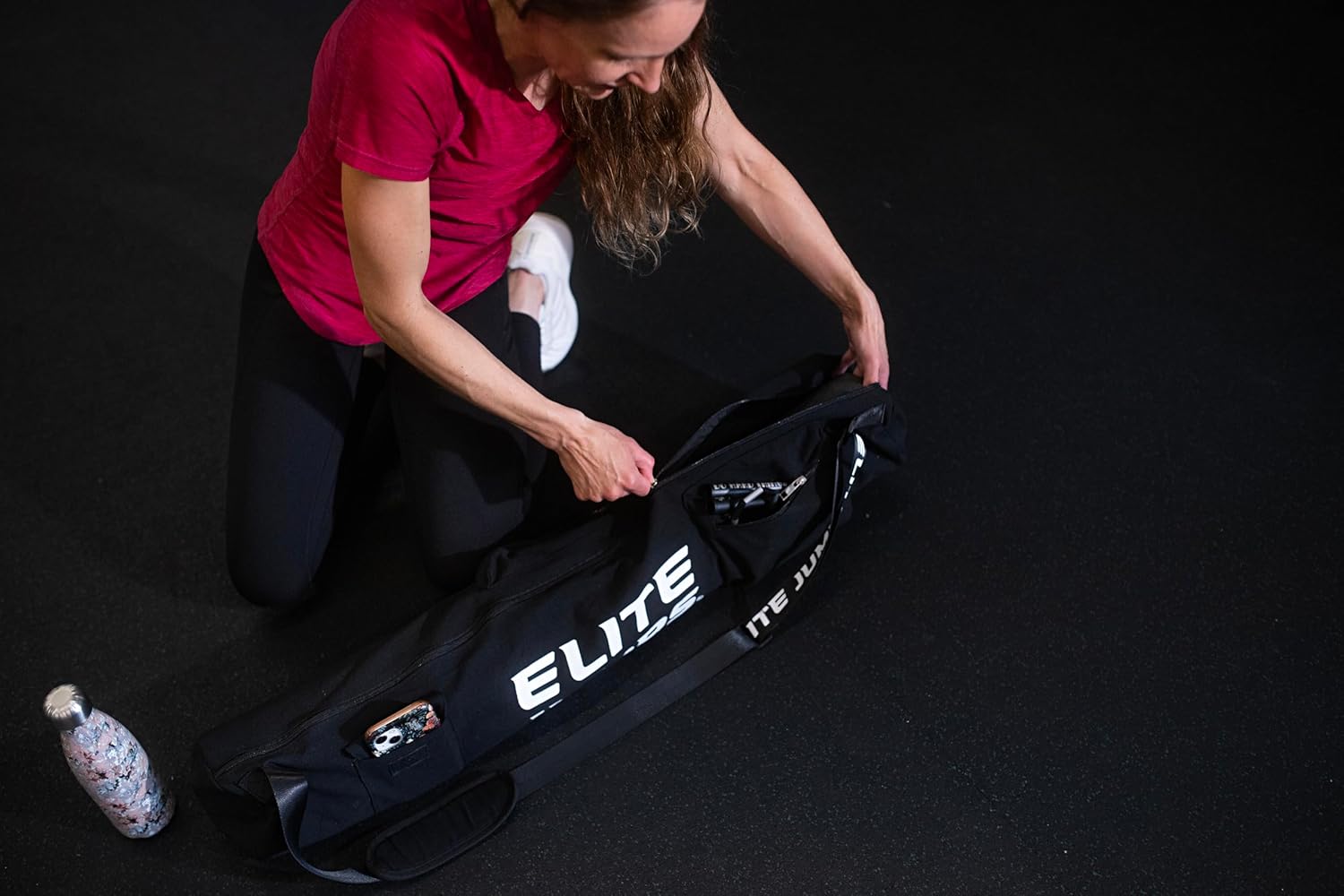 EliteSRS Jumps Premium Jump Rope Mat - Large Format Non Slip Mat - Home Workout Exercise Mat - Suitable for All Surfaces