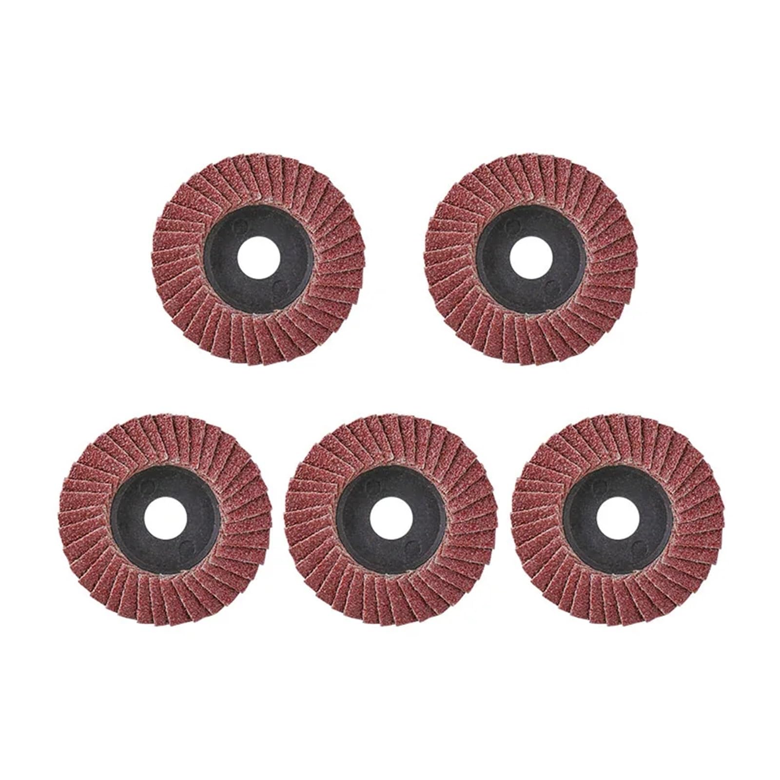 Disco de Lijado de 5 Piezas, 2 Pulgadas, 50 mm, Disco de Pulido con Aletas for Amoladora Angular, Herramienta abrasiva de Grano 80, Disco de Lijado(5pcs Red)