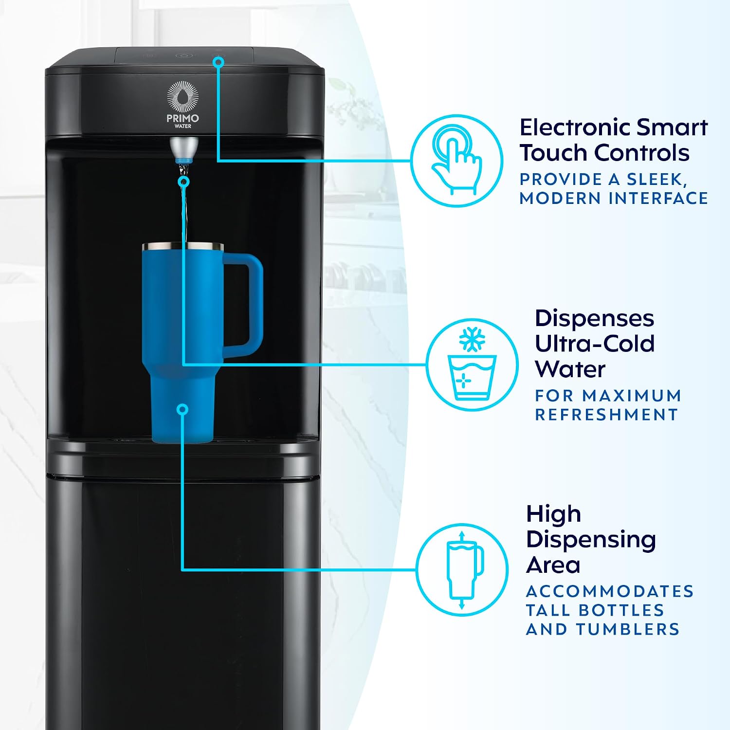 Primo Bottom Loading Pro 2-Temp Water Dispenser with Ultra-Cold