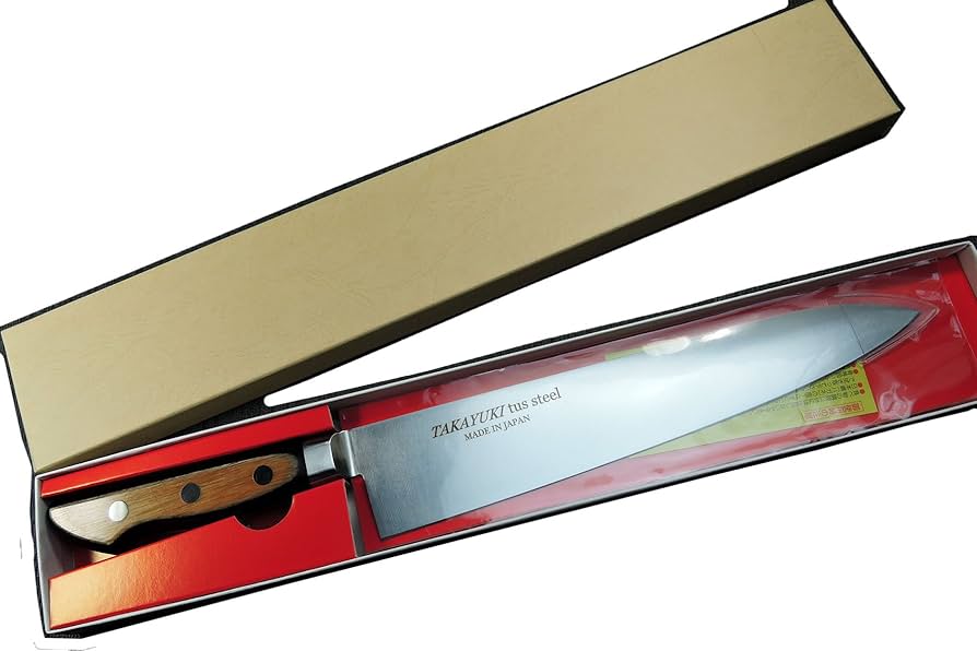 Amazon | 堺孝行 定番包丁(木目ハンドル) TUS (牛刀240mm 16613) | 堺