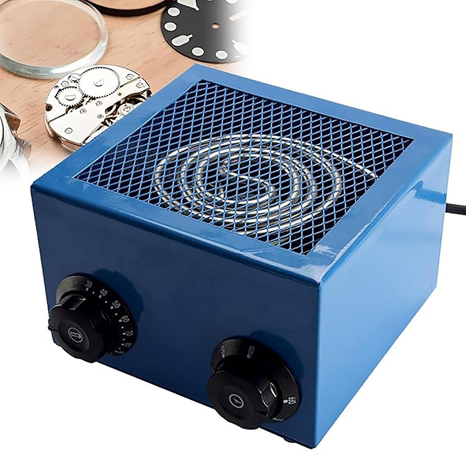 Secador eléctrico de Relojes, secador de Aire Caliente para reparación de Relojes, Tiempo y Temperatura Ajustables, para Piezas de Instrumentos de precisión