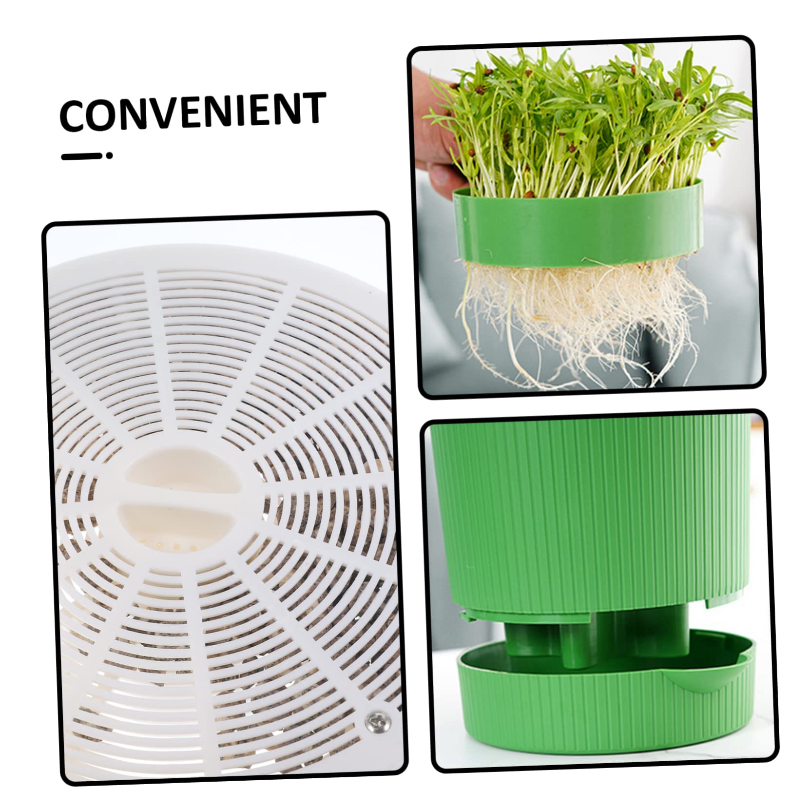 Abaodam Pot Plastique pour Germination De Graines Kit De Culture De Germes Plateau De Graines pour Micro-pousses Matériel De Pépinière pour Culture Intérieure