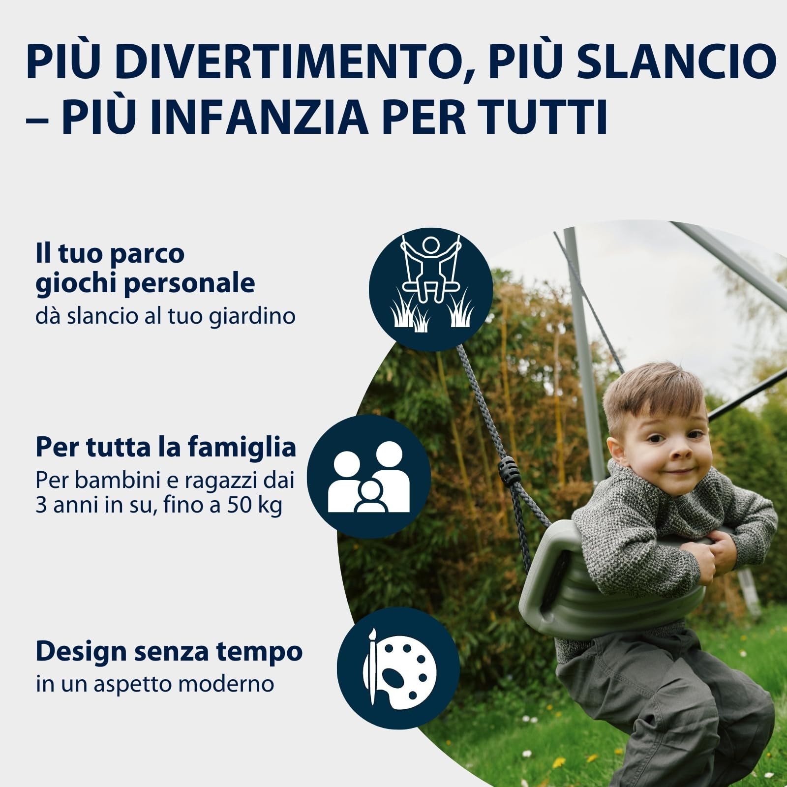 HUDORA Start Struttura per Altalena - Impermeabile da Esterno in Acciaio Pregiato - Sicura per Bambini da Giardino con Funi Regolabili