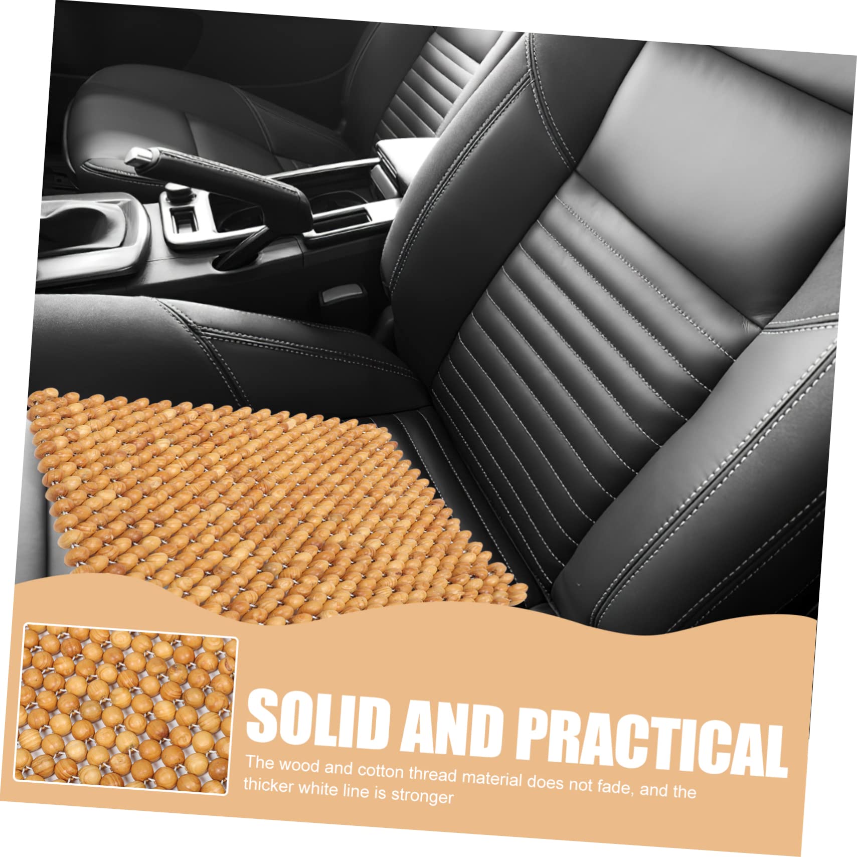 COSMEVIVI Beaded Car Seat Cooling Pad Square Seat Cover for Cars Trucks Suvs Comfortable Stylish and Functional