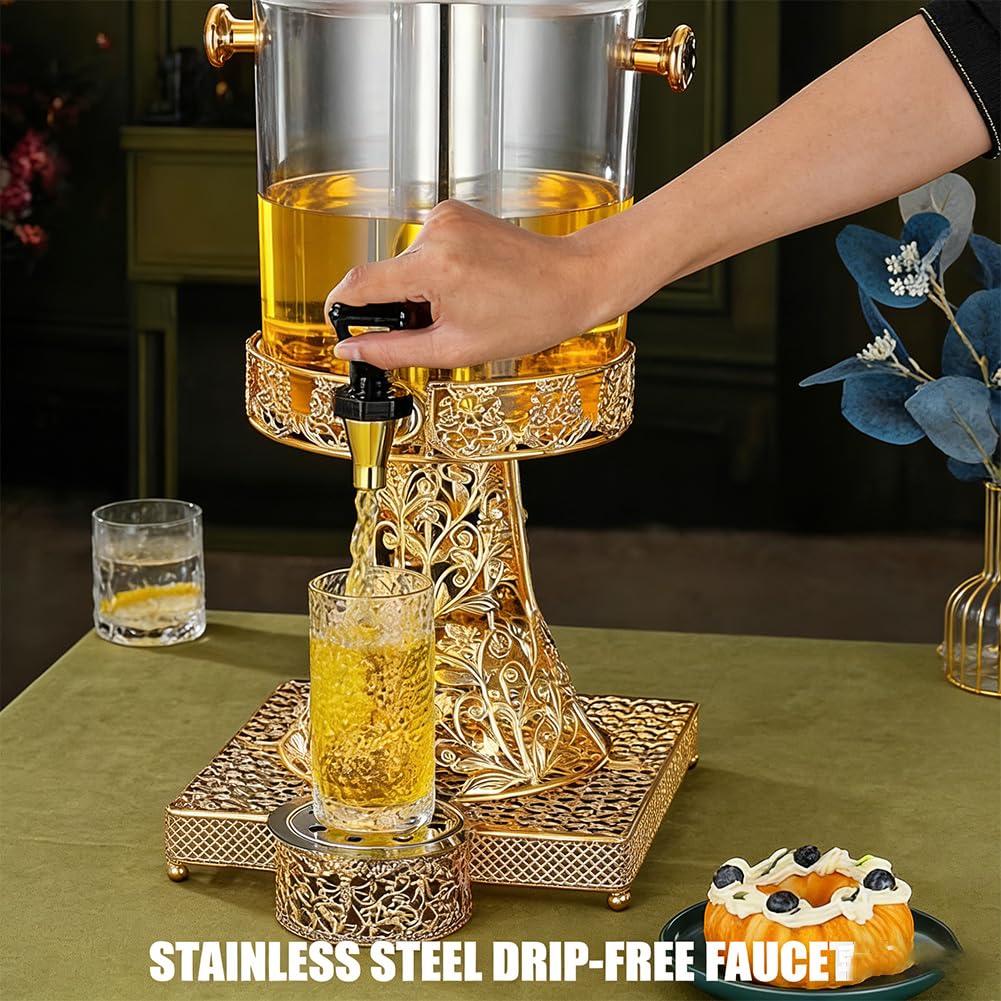 Dispensador de bebidas de 2.2 galones para fiestas, dispensador de jugo con grifo, gran capacidad, ideal para restaurantes y bufés, fácil de instalar y usar