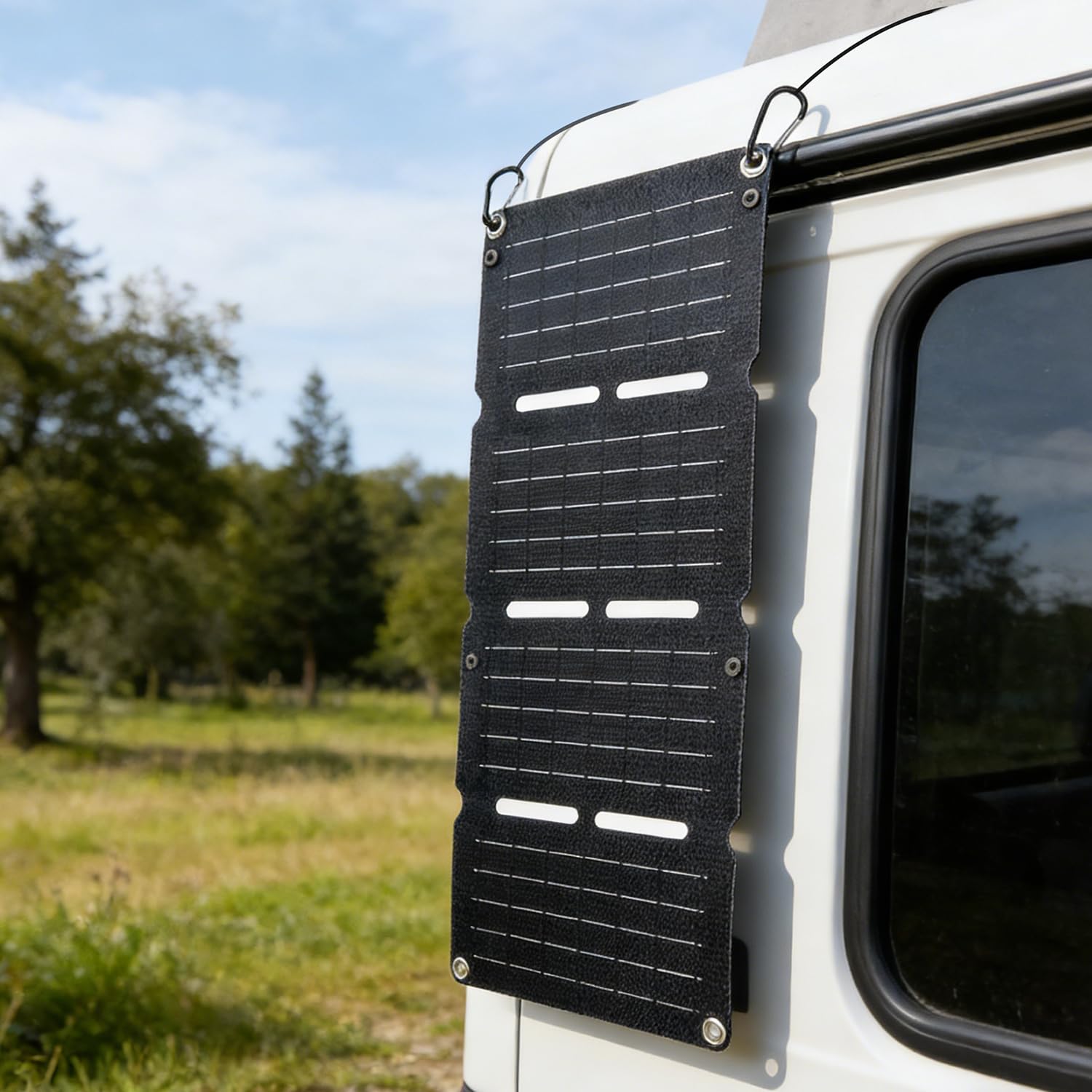 Panneau Solaire Pliable 40W, Haute Efficacité Monocristallin, Charge Rapide QC, Double USB, Portable et Léger, pour Randonnée, Camping et Voyages en Plein Air