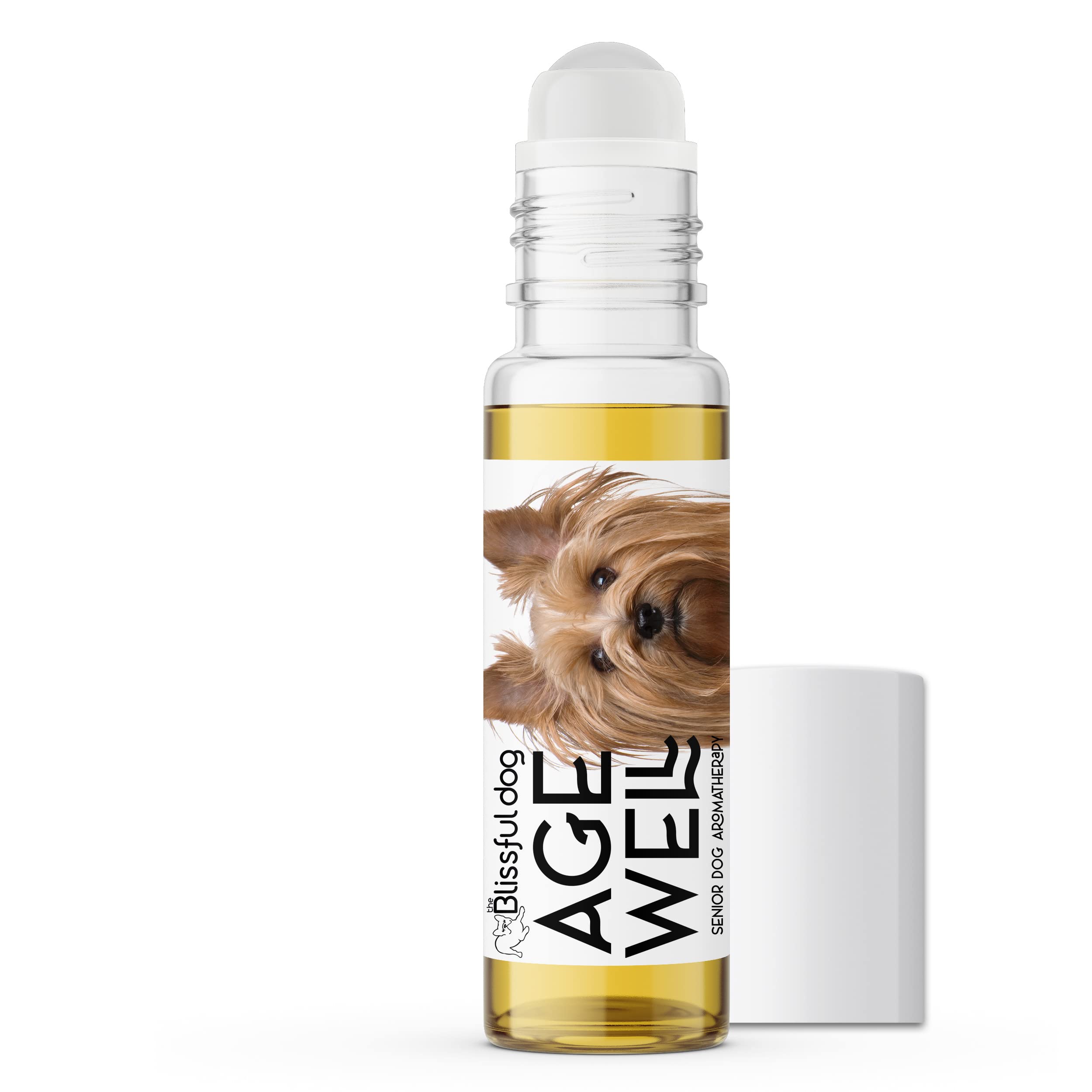 The Blissful Dog Yorkshire Terrier Age Well Dog Aromatherapy Roll-On Bottle for Your Dog's Peaceful Ageing