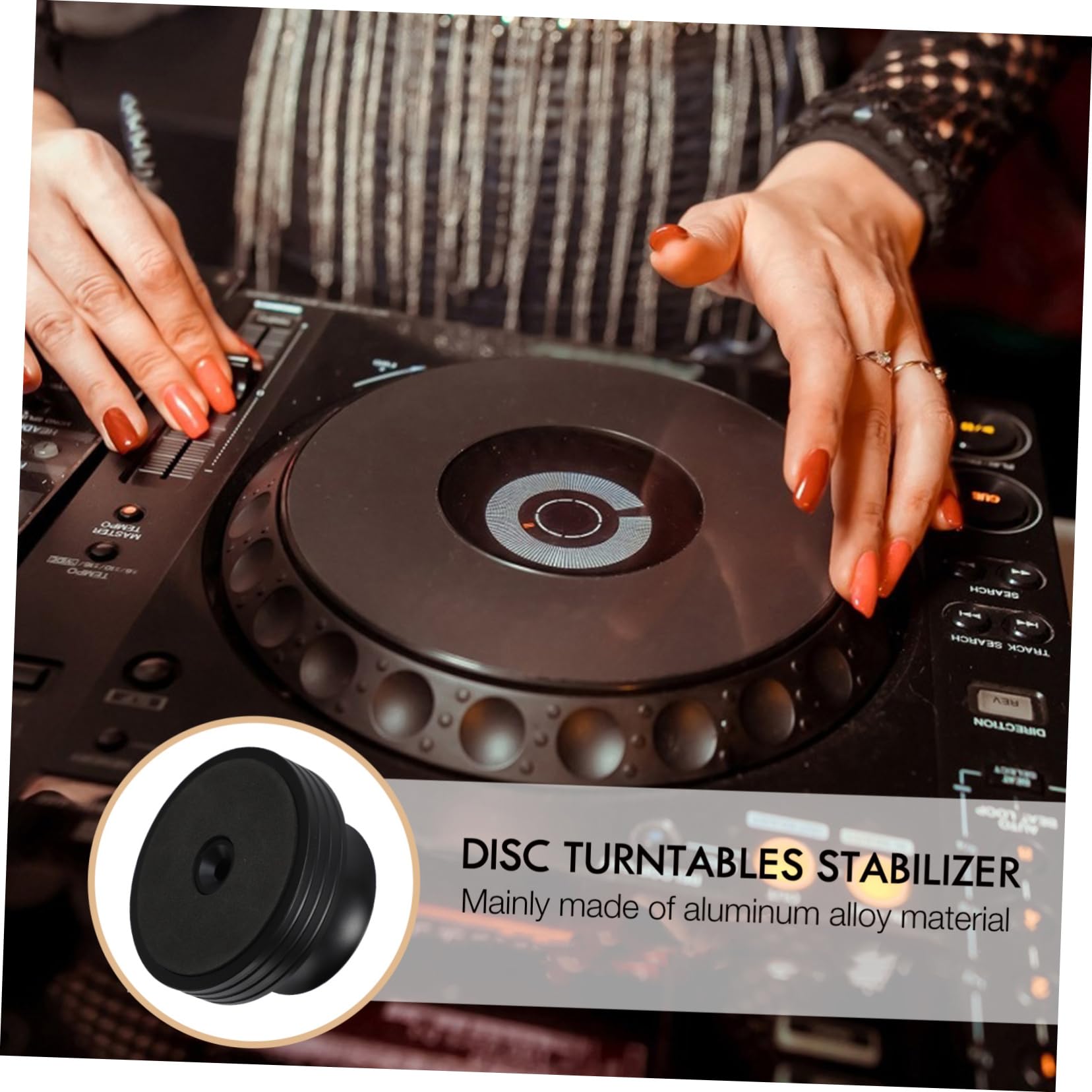 SHINEOFI 1pezzi Stabilizzatore Per Dischi in Vinile in Alluminio Resistente Anti-vibrazione Mantiene Del Giradischi Migliora La Qualità Del Suono