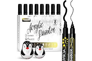 Dual-Tip Acrylic Paint Pens: Unleash Your Creativity on Black