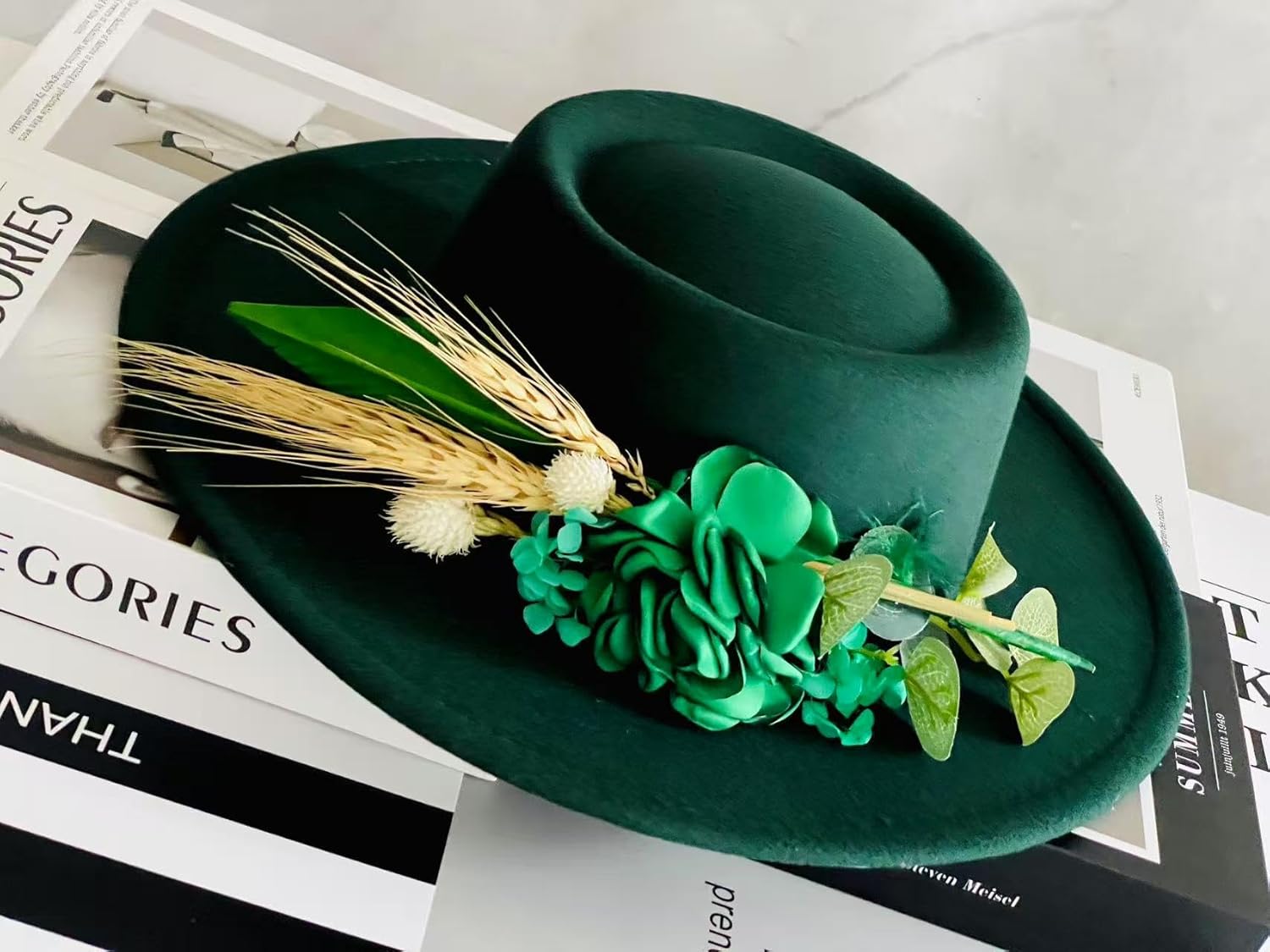 Big Wide Brim Women Fedora Hat- Panama Dress Hats for Party 2025 - Image 6