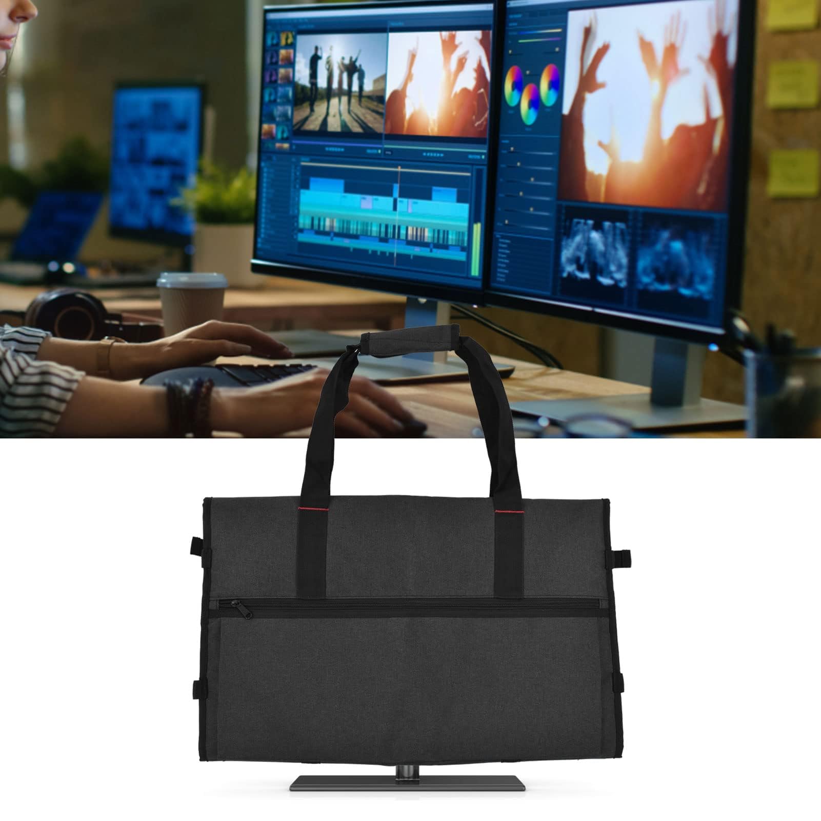 Custodia per monitor, custodia per monitor da 24 pollici, per monitor LCD, monitor, custodia portatile per schermi LCD e monitor