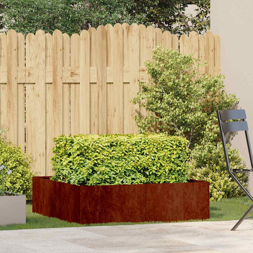 Jardiniere Rouille 100x100x30 cm Acier corten Interieur Exterieur Jardin Balcon Patio Grande Jardiniere rectangulaire Fond Ouvert Stable Design Moderne sans Entretien