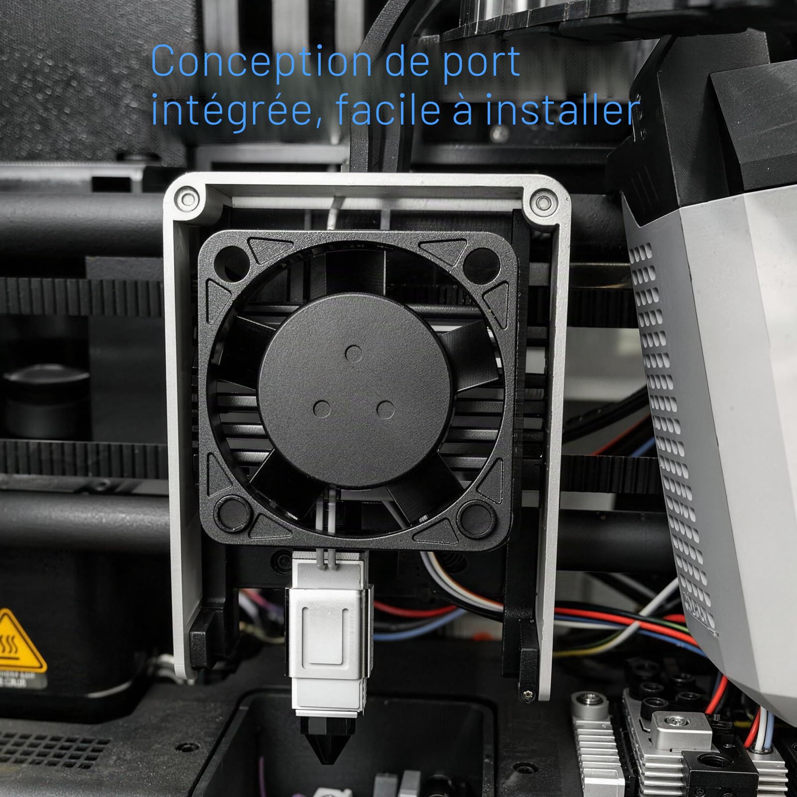 BURMONG P1S P1P Hotend Kit complet 0,2/0,4/0,6 mm, Buse en acier trempé Hotend Kit complet pour Bambu Lab P1P/P1S, Hot End assemblé avec ventilateur, Hotend Pièce détachée pour la série P1